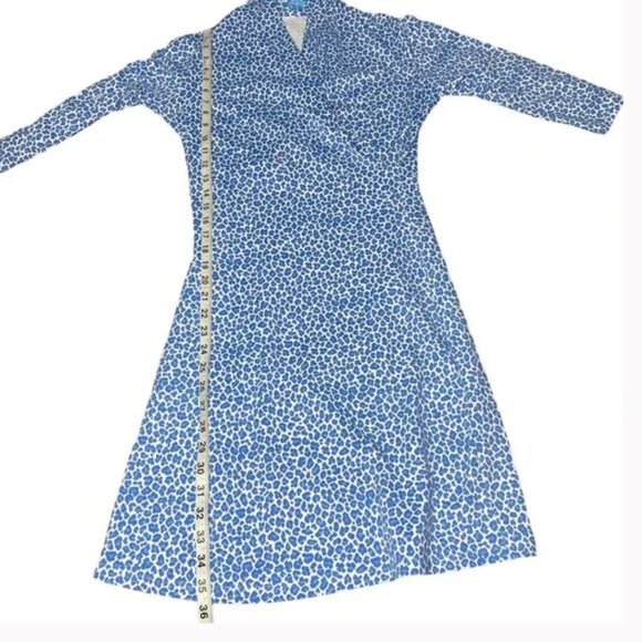 J. McLaughlin Catalina Blue Leopard Print Wrap Dress SZ S - Picture 9 of 11